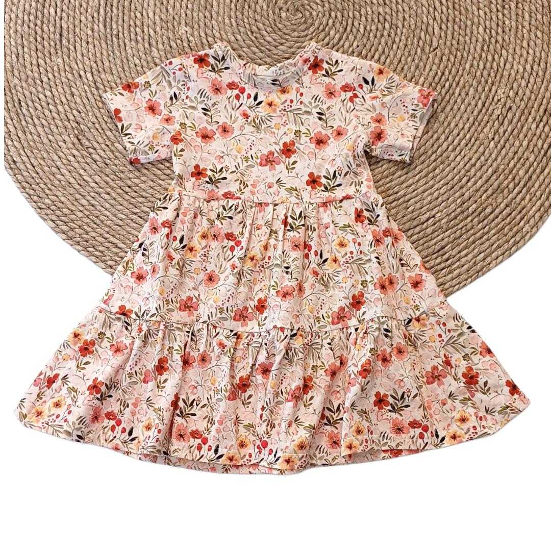 Jurk Isabelle bloemenprint korte mouw