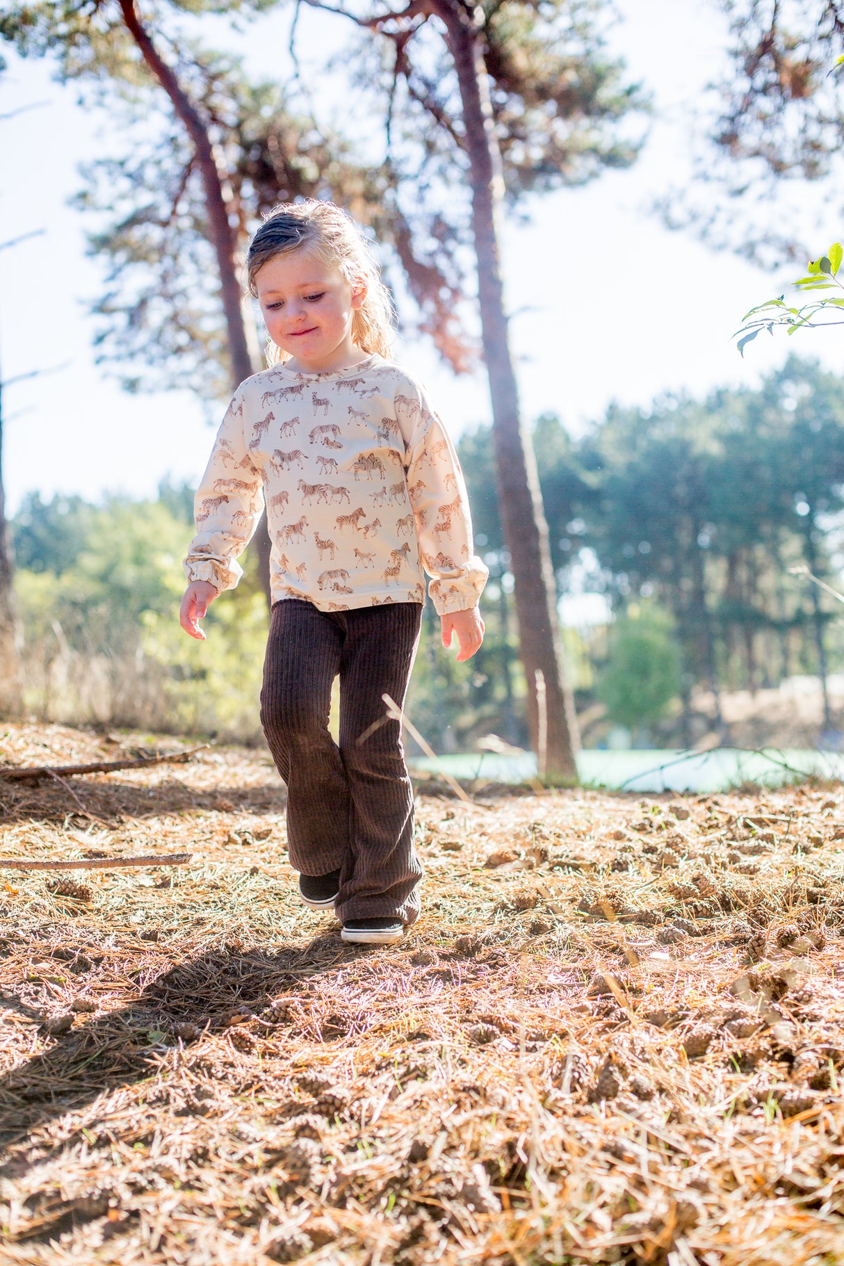 Flared corduroy tricot