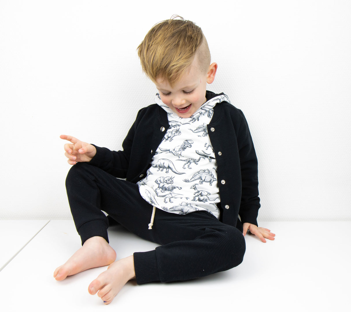 Joggingbroek Cas grove rib