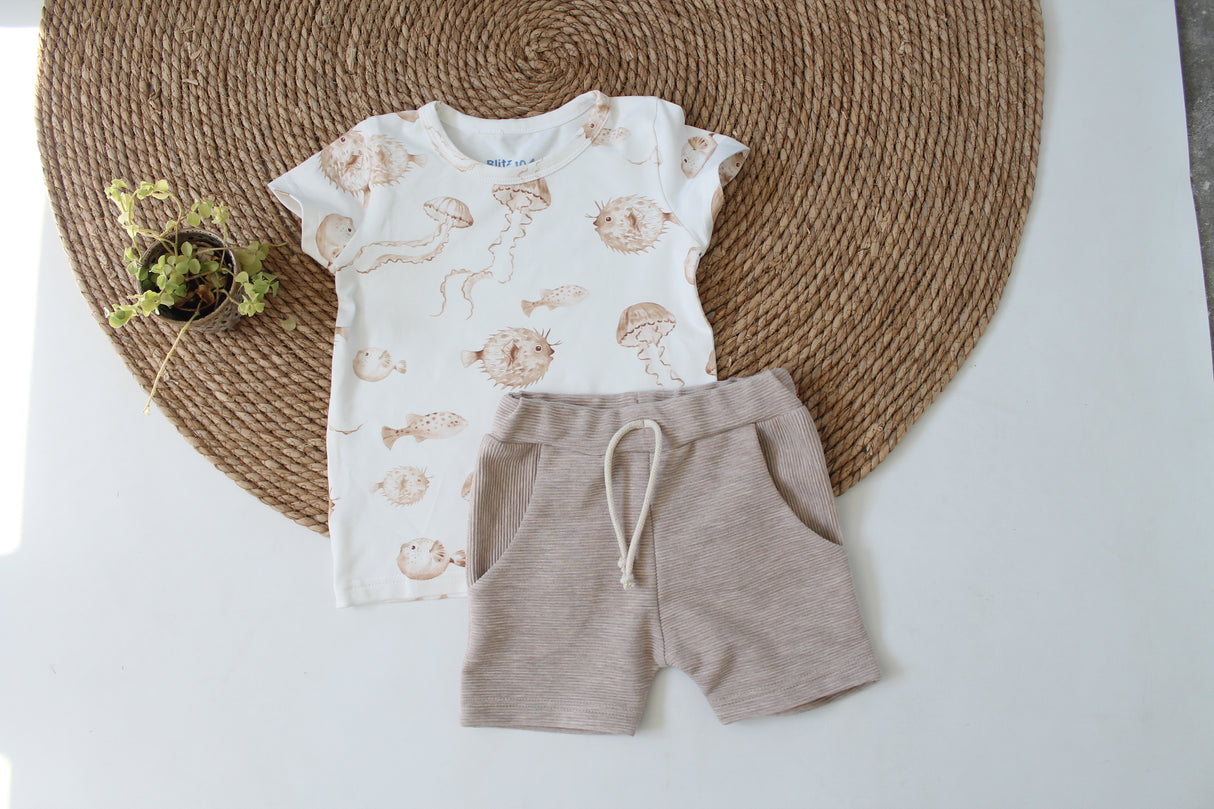 Short Maddox grove rib in kleur naar keuze