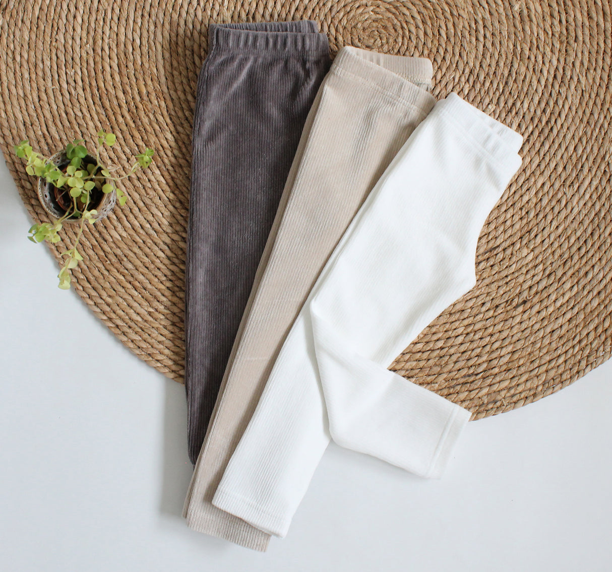 Legging fijne rib velours