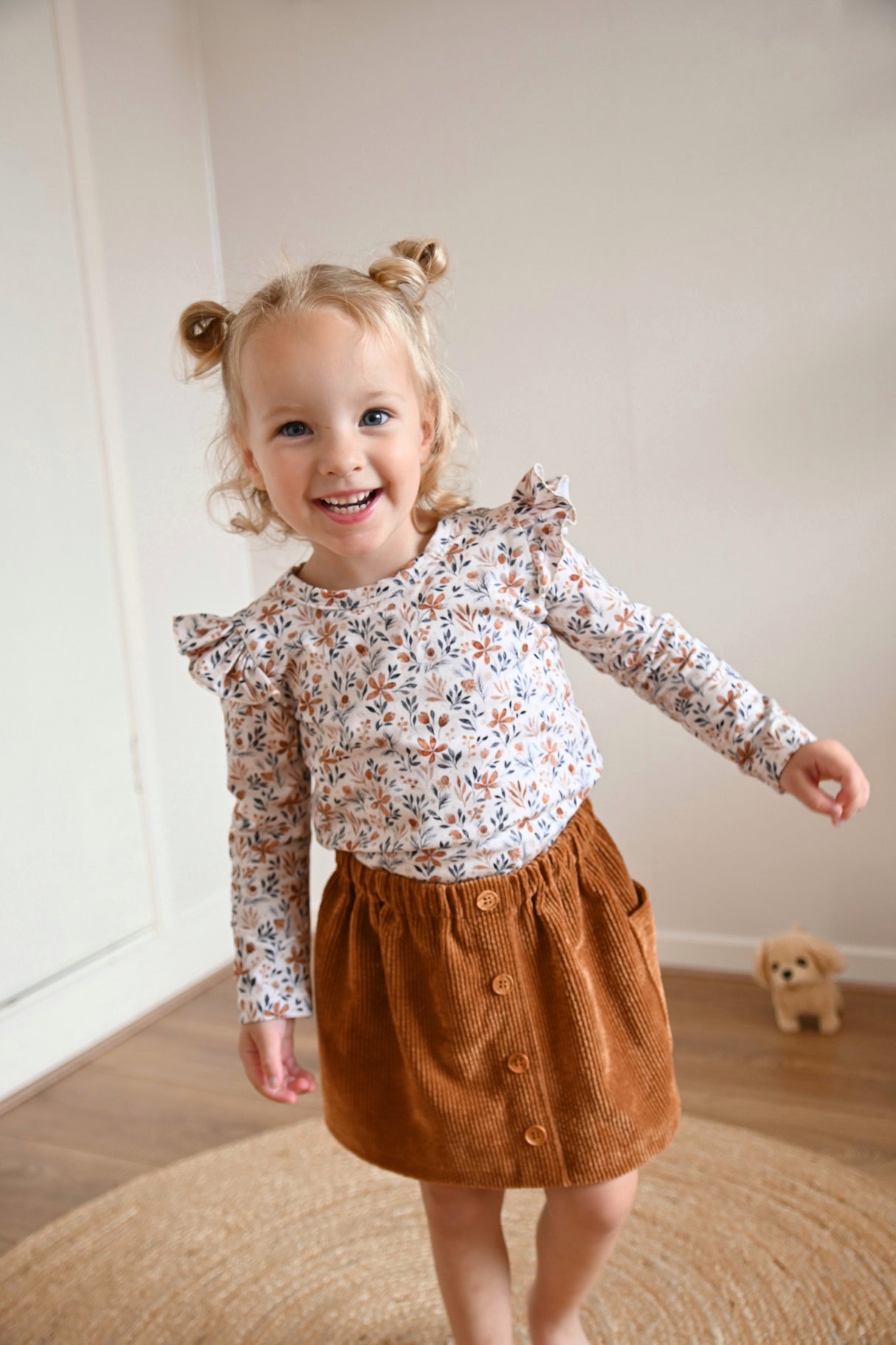 Basic Longsleeve Puck bloemenprint