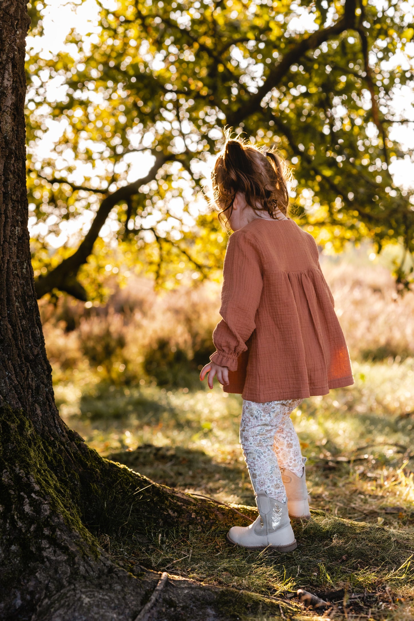 Set Blouse Elle perzik & legging floral fleury