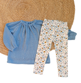 Top Charlotte dots gebreid blauw