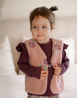 Gilet teddy roze