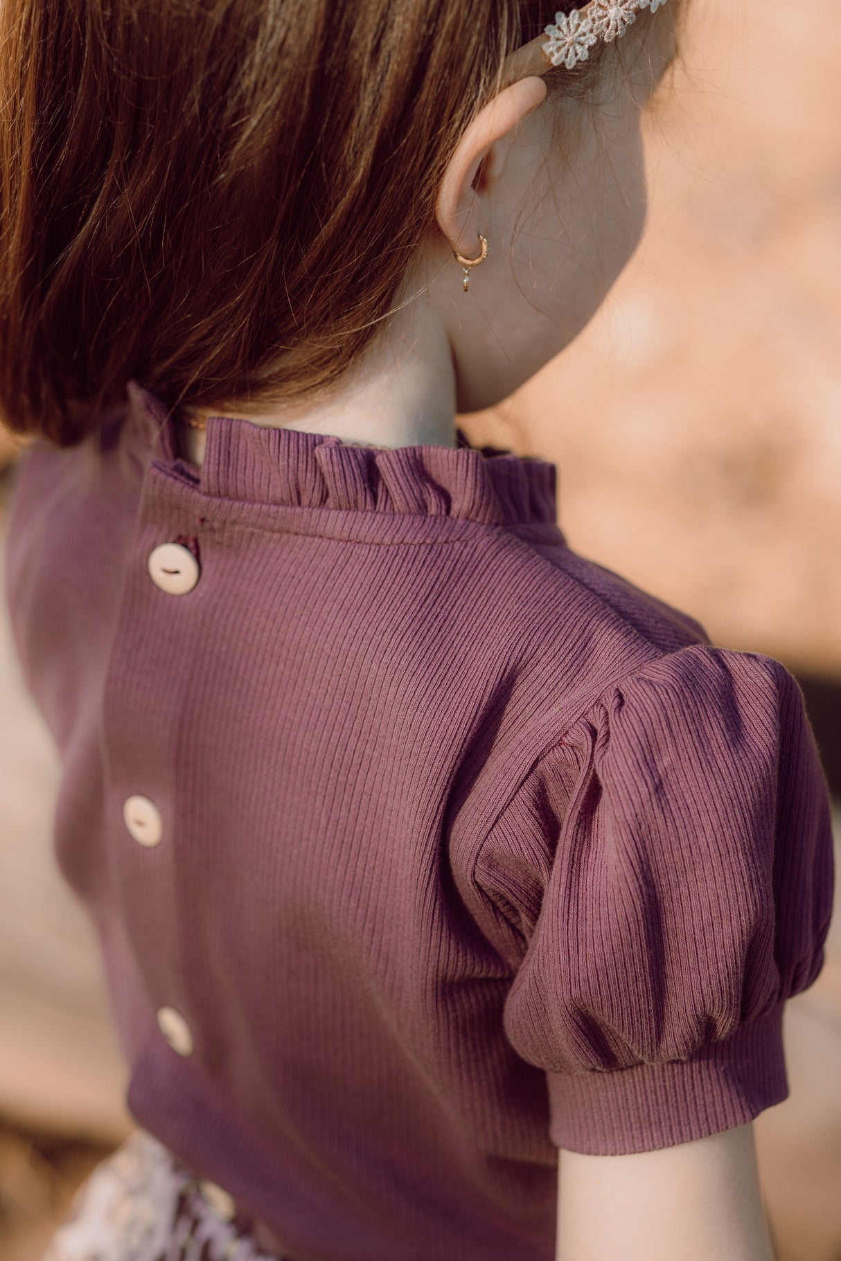 Shirt Lana fijne rib aubergine