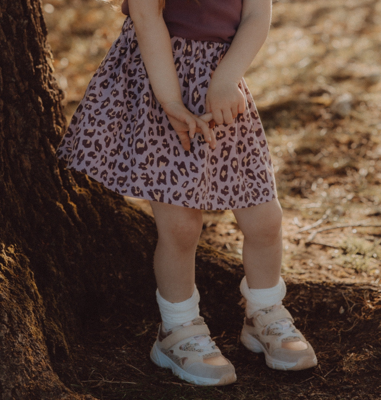 Rokje Steffie linnen leopard love lilac