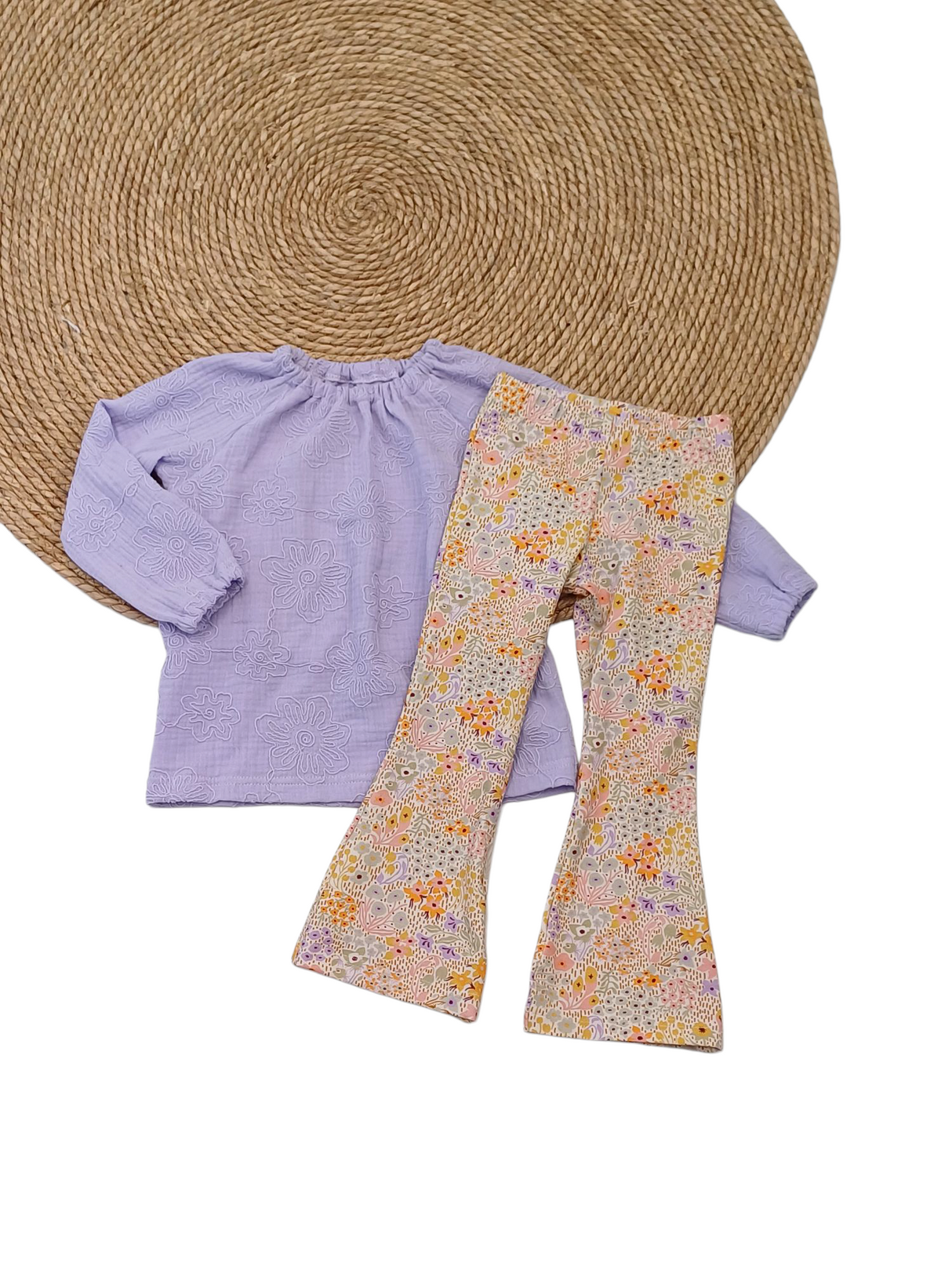 Blouse Fabiënne broderie grote boem lila