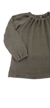 Top Charlotte dots gebreid khaki
