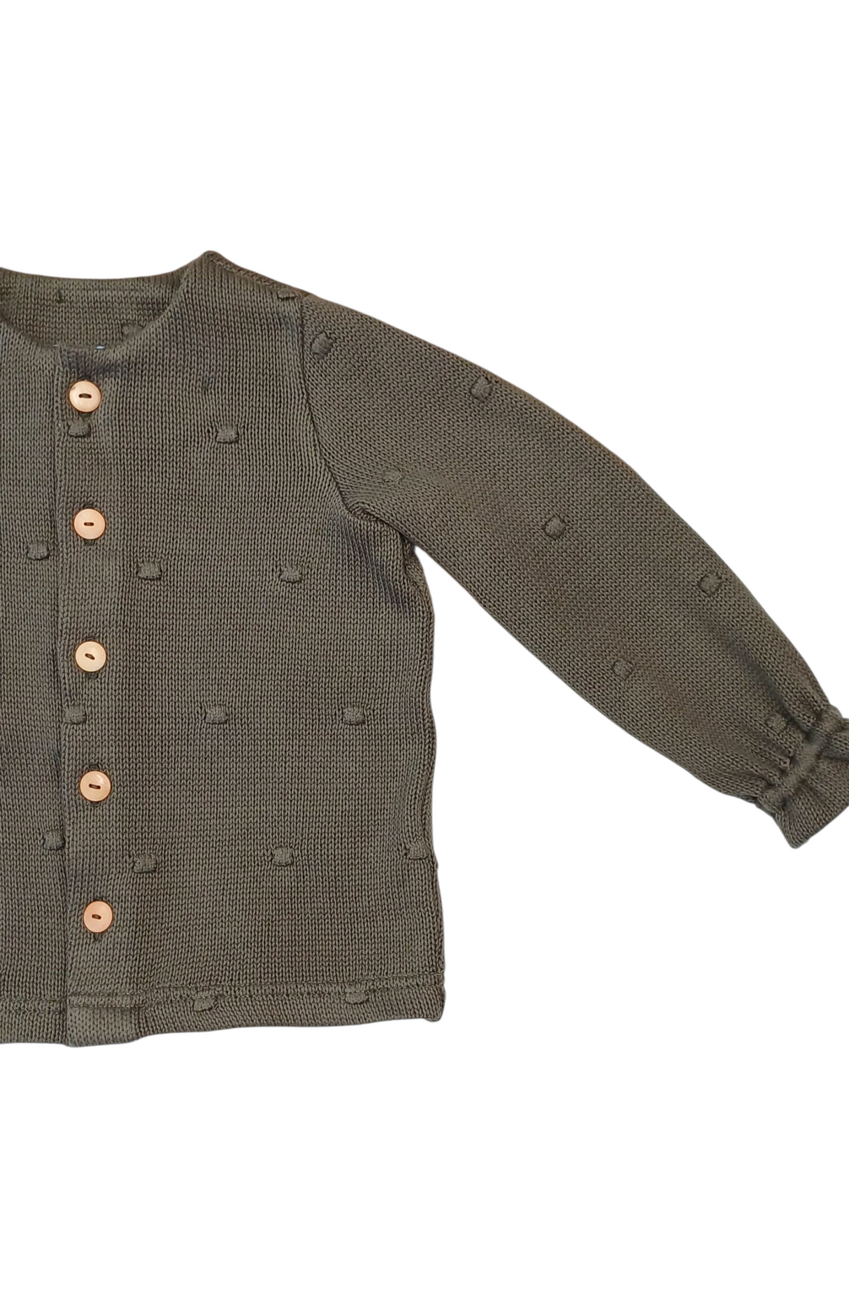 Vest Marie dots gebreid khaki
