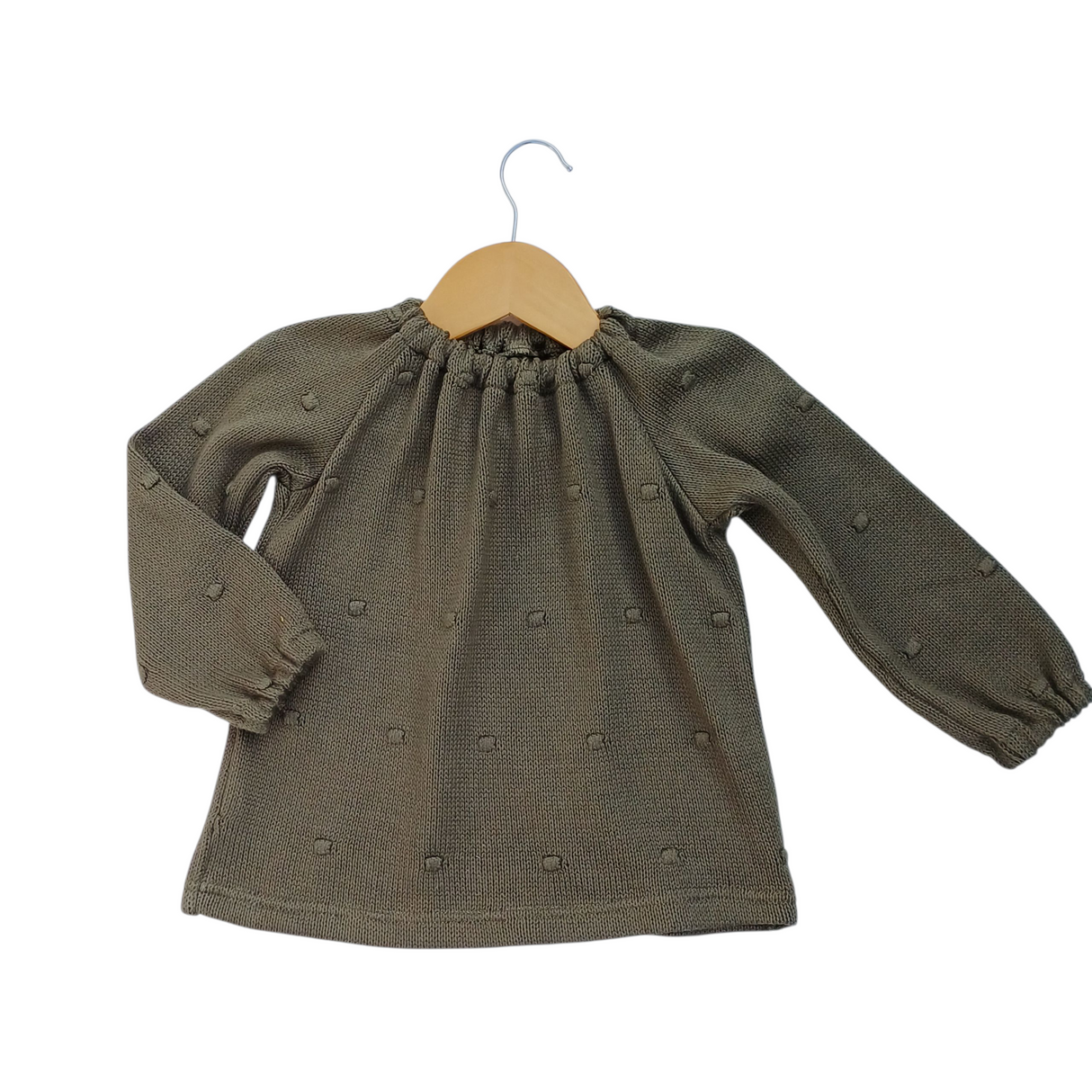 Top Charlotte dots gebreid khaki