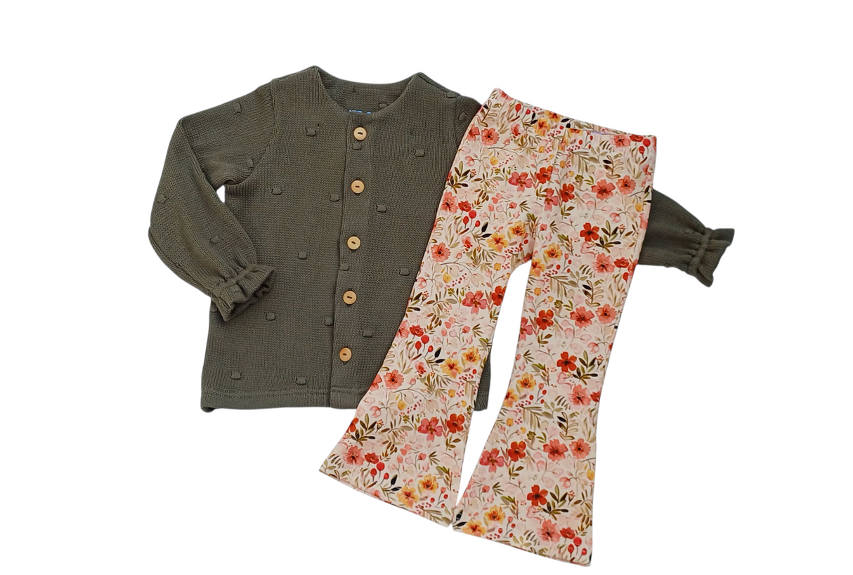 Vest Marie dots gebreid khaki