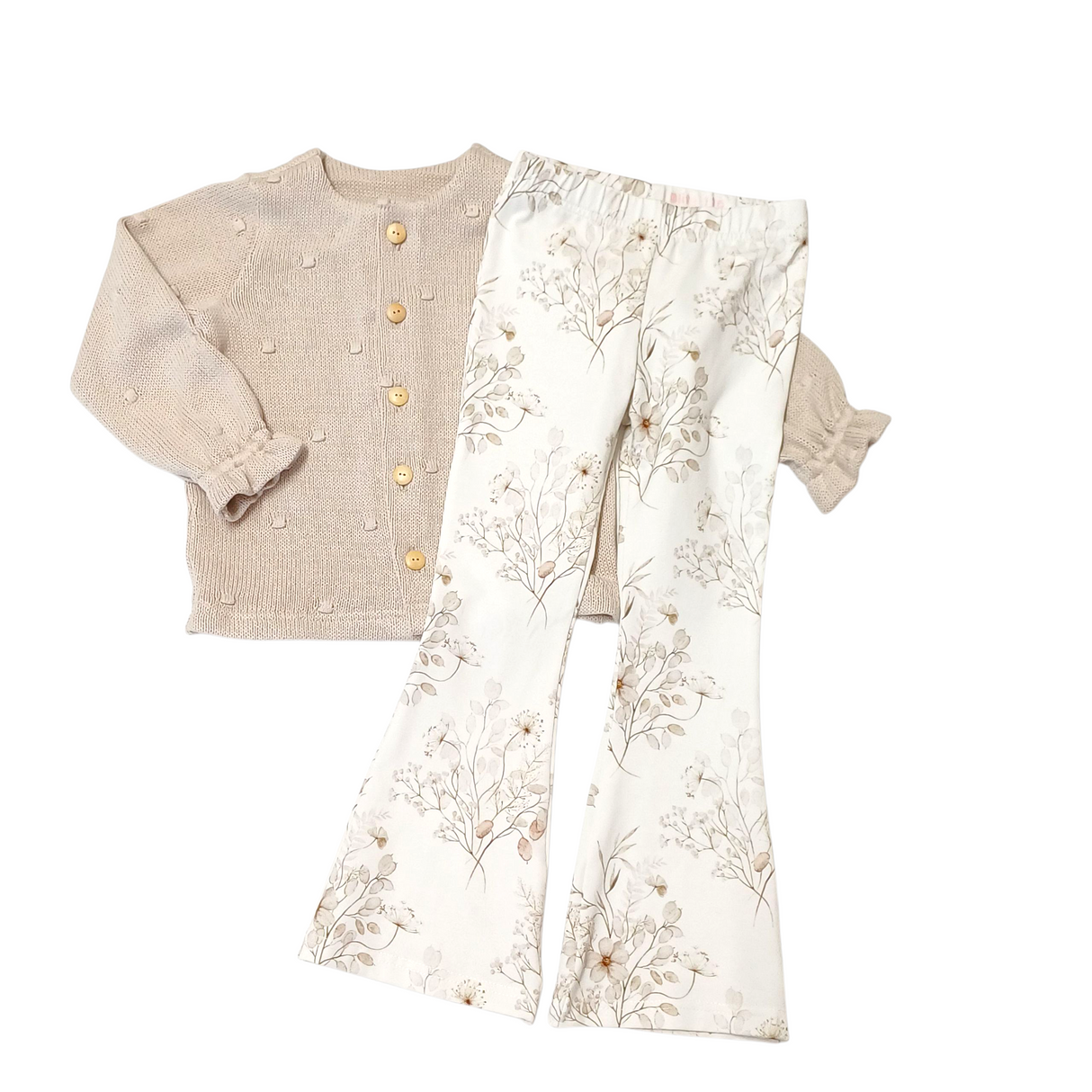 Vest Marie dots gebreid zand/beige