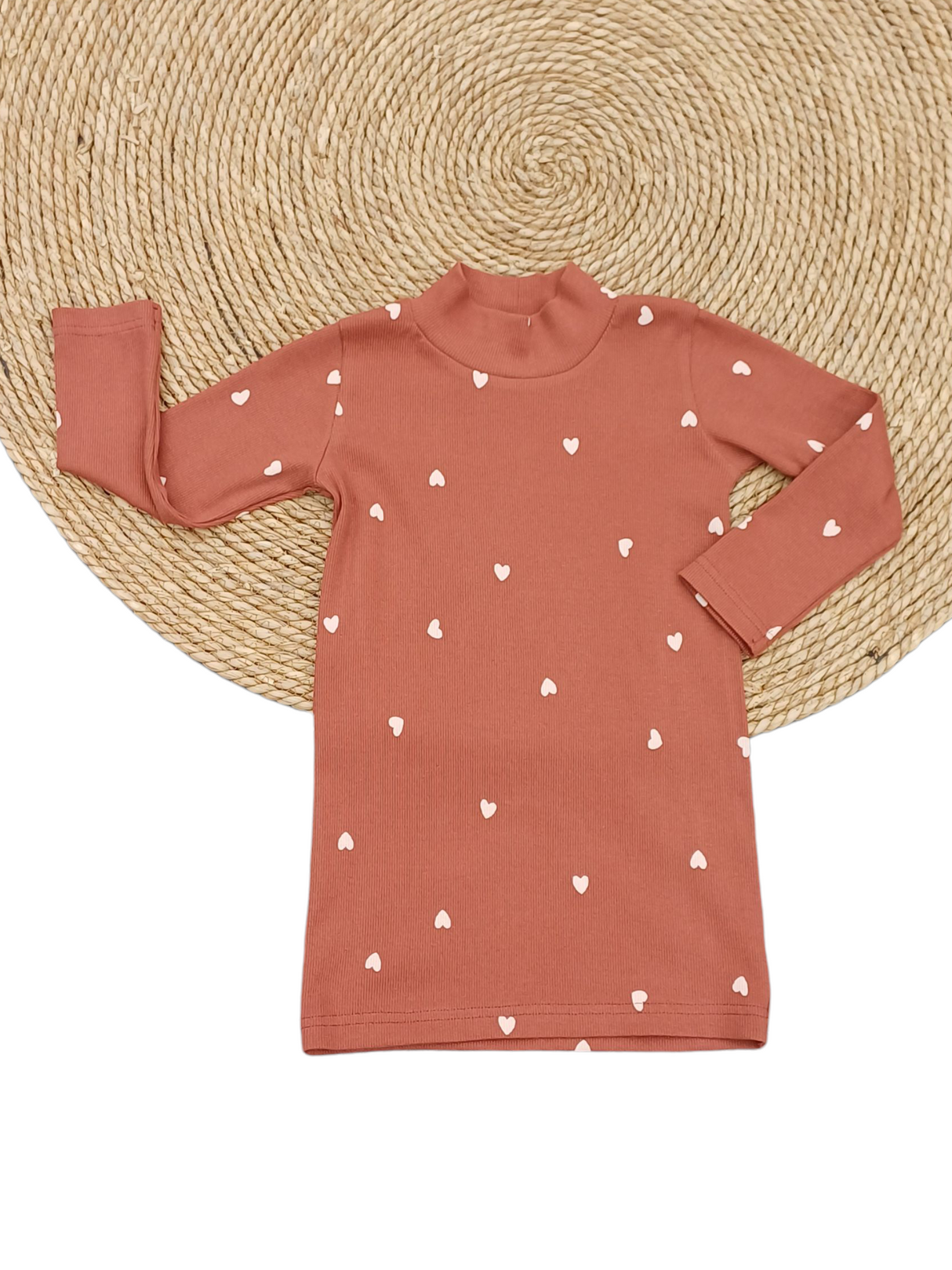 Jurk Annabel fijne rib print
