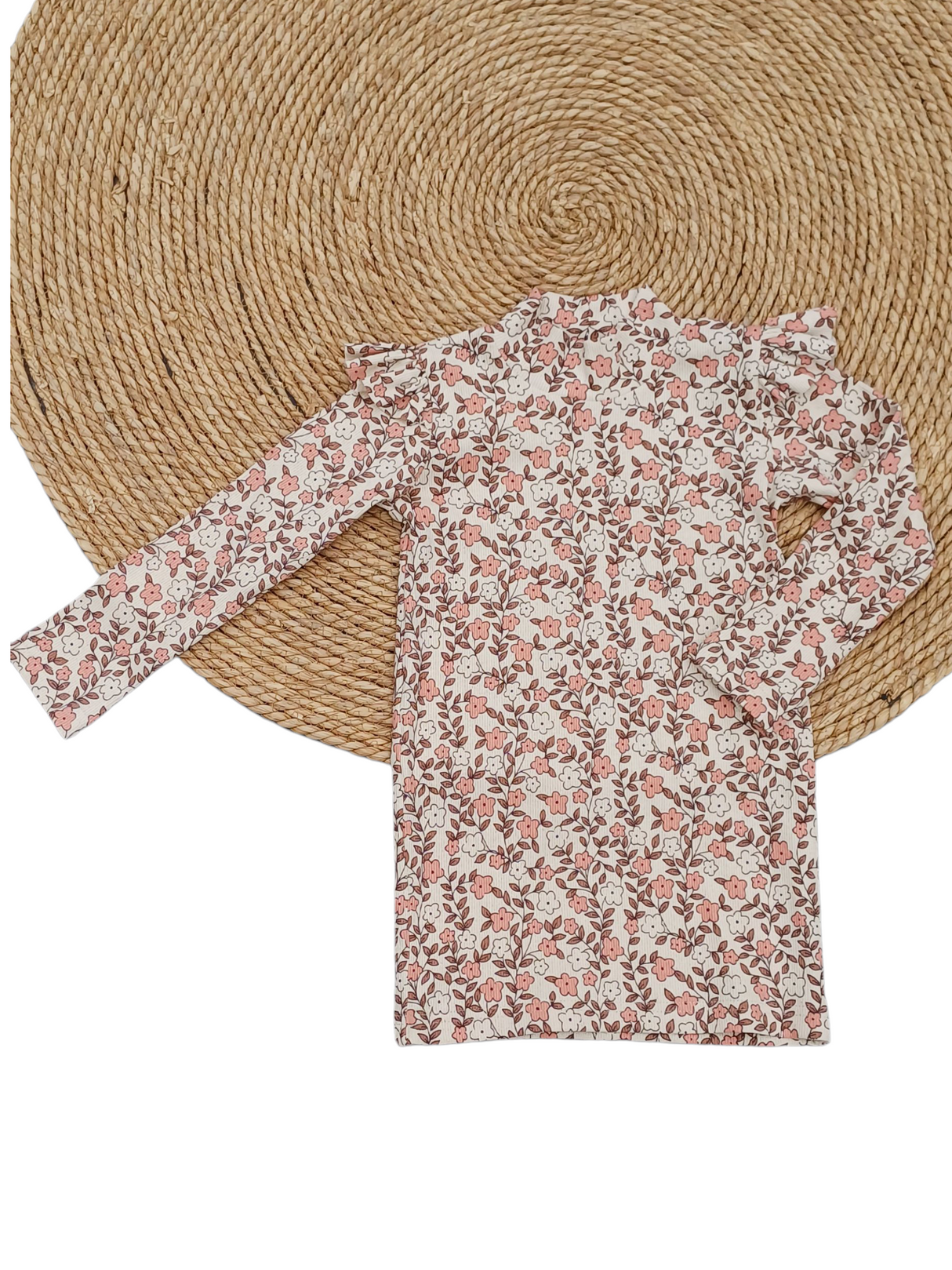 Jurk Annabel fijne rib print