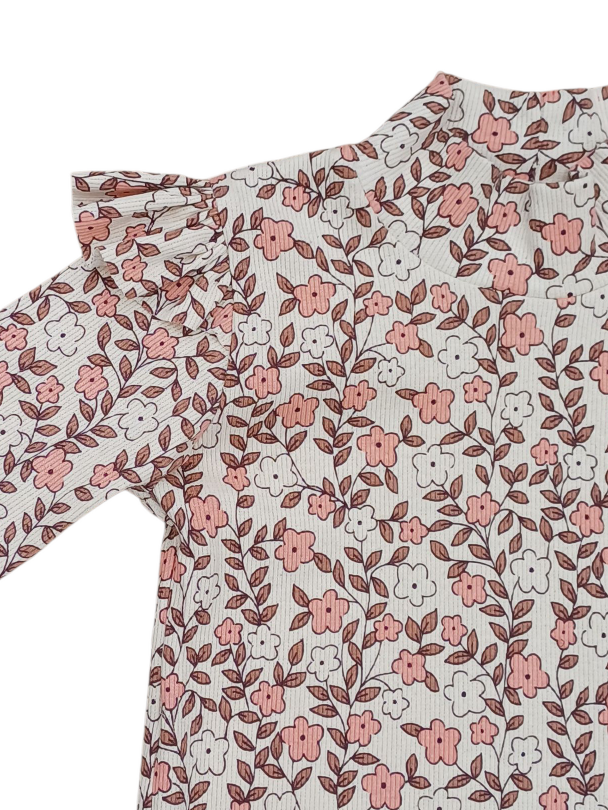 Jurk Annabel fijne rib print