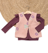 Gilet teddy roze