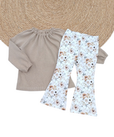 Top Charlotte fijn gebreid donker beige