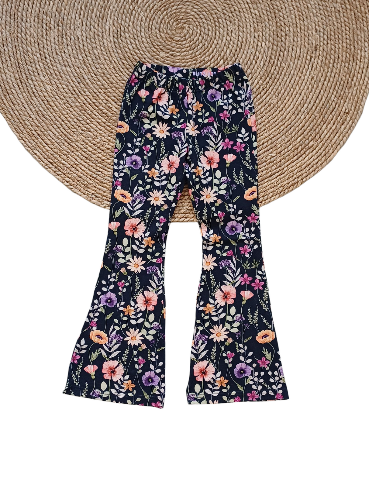 Flared broek bloom bright