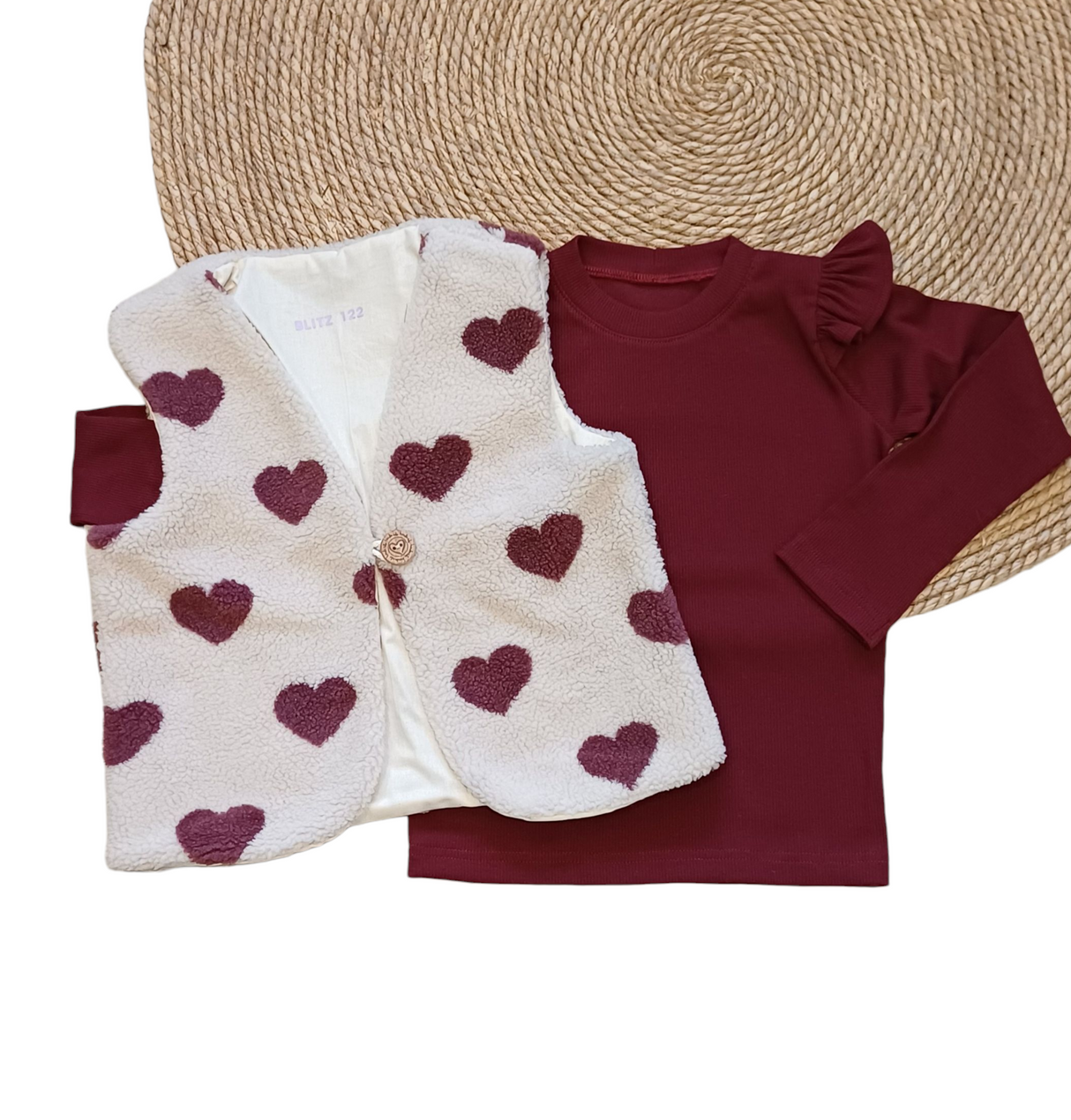 Longsleeve Puck bordeaux (fijne rib)