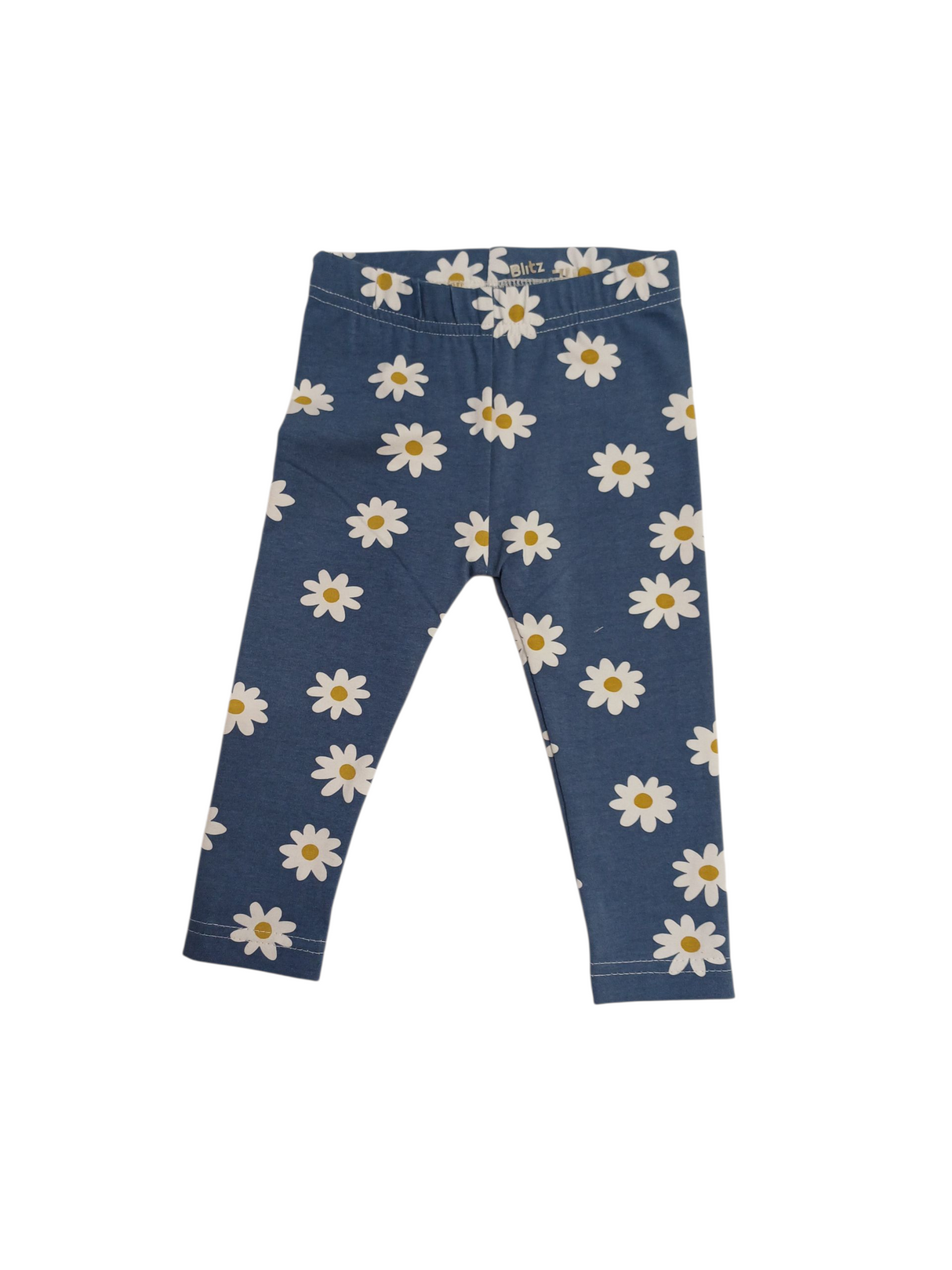 SALE MAAT 86 Legging madeliefjes blauw