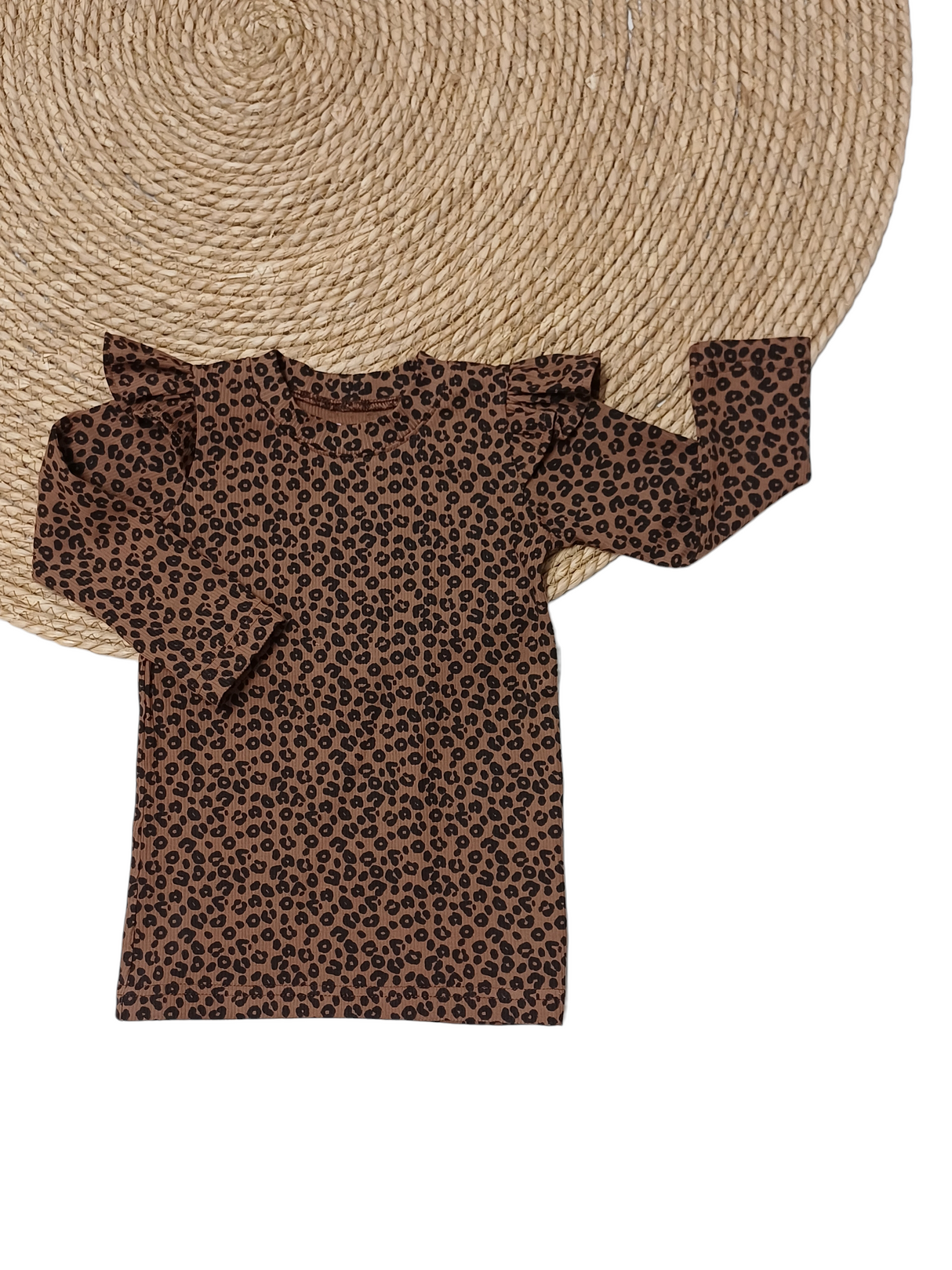 Jurk Jente fijne rib prints