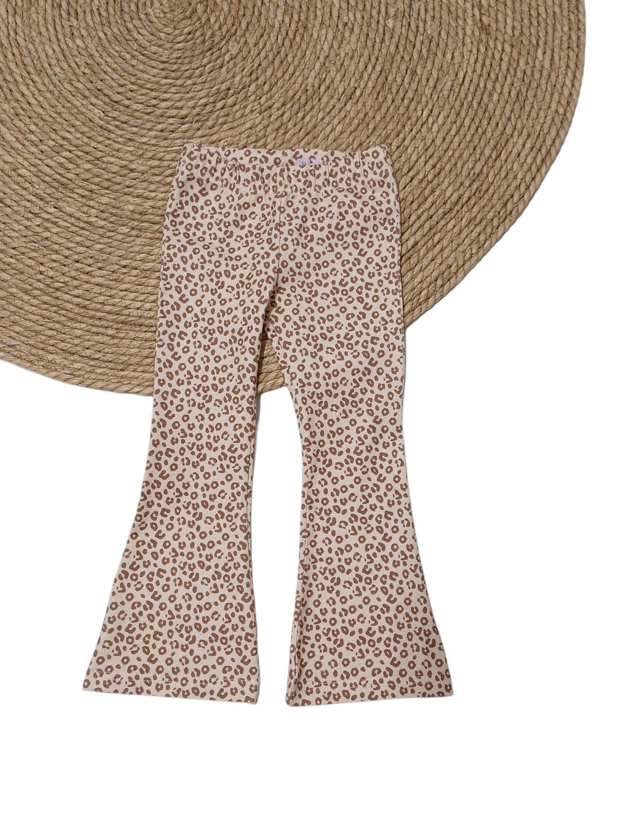 Flared broek panterdroom