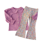 Flared broek floral crush