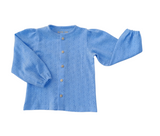 Blouse Fay broderie bloem hemelsblauw