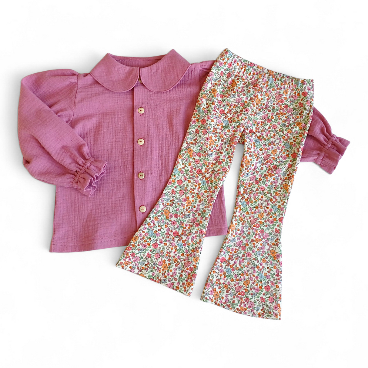 Flared broek floral crush