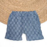 Short Bram badstof jeansblauw