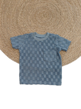 T-shirt Tim badstof jeansblauw