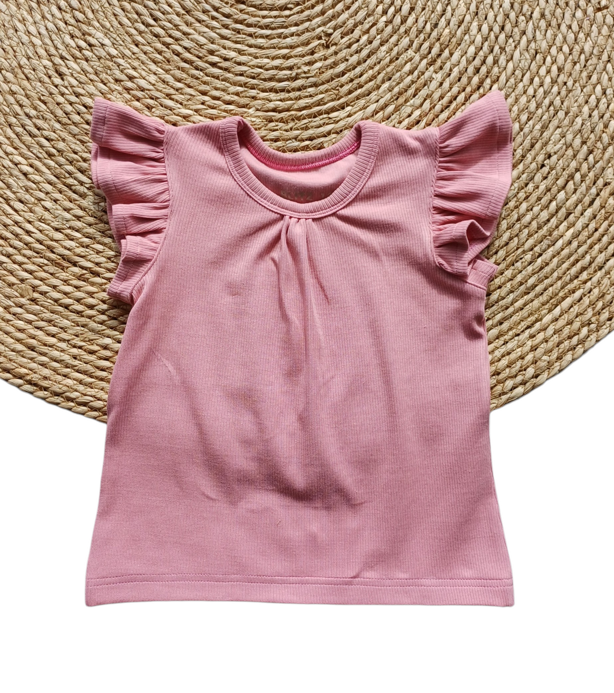 Ruffle top Emma fijne rib