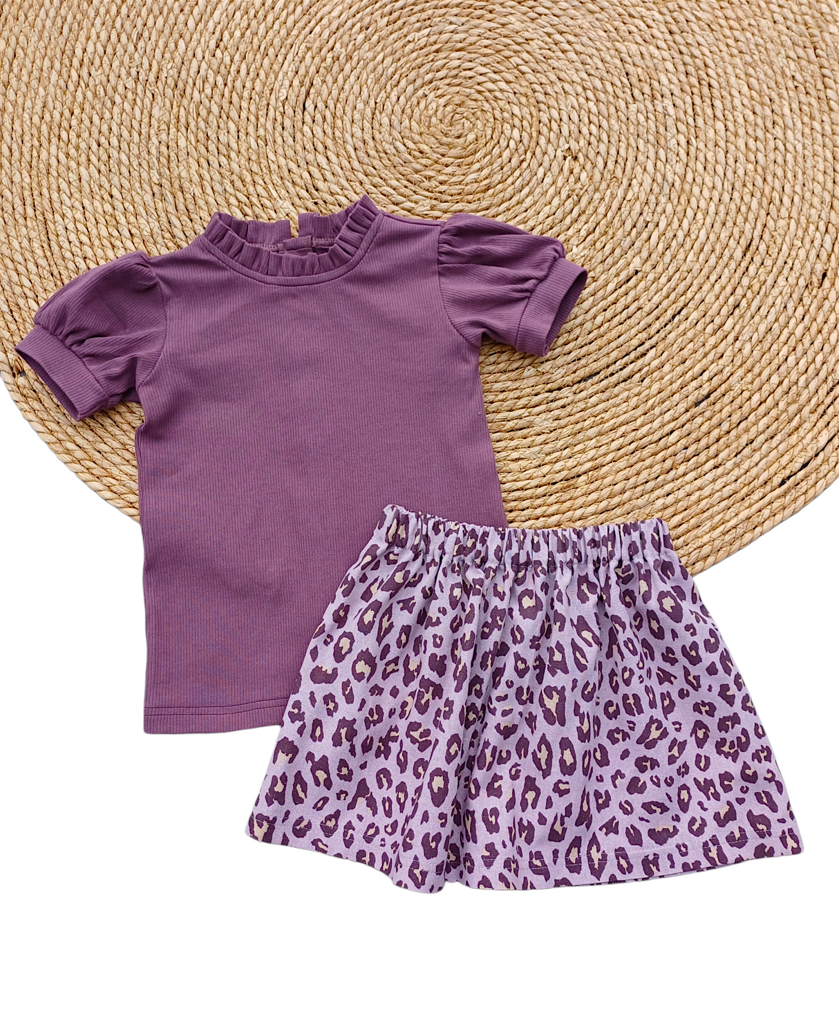 Shirt Lana fijne rib aubergine
