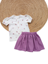 Blouse Fay broderie crème bloem&groen