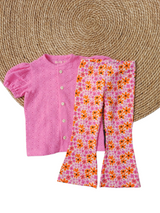 Blouse Fay broderie bloem hot pink
