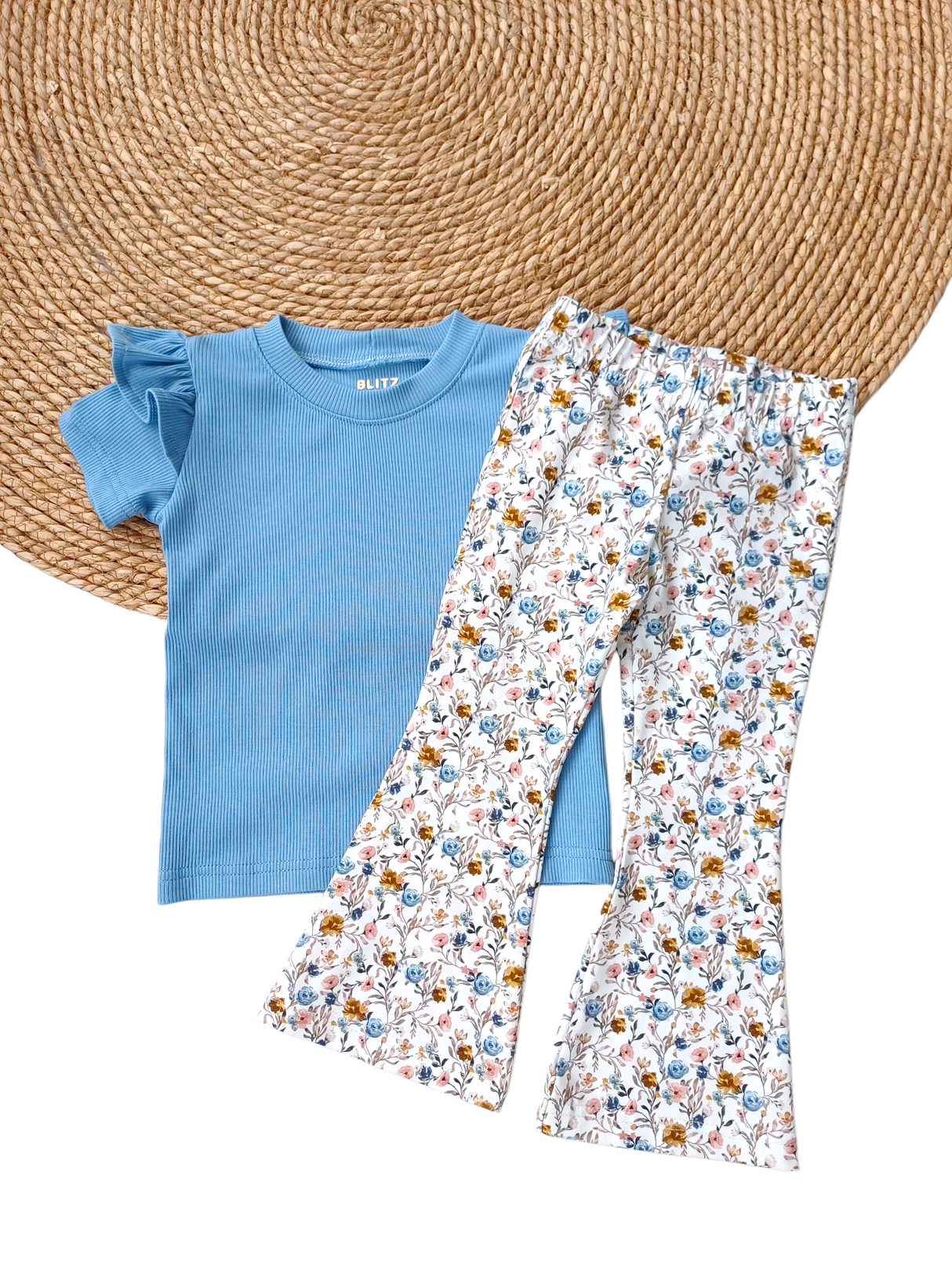 T-shirt Sam licht jeans fijne rib