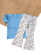 T-shirt Sam licht jeans fijne rib