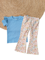 T-shirt Sam licht jeans fijne rib