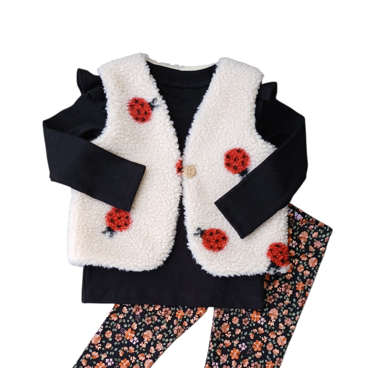 Gilet teddy lieveheersbeestje