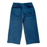 Wide leg broek Flore babyrib petrol