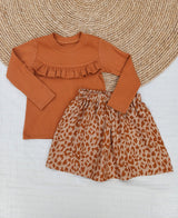 Longsleeve Madeleine cognac (fijne rib)