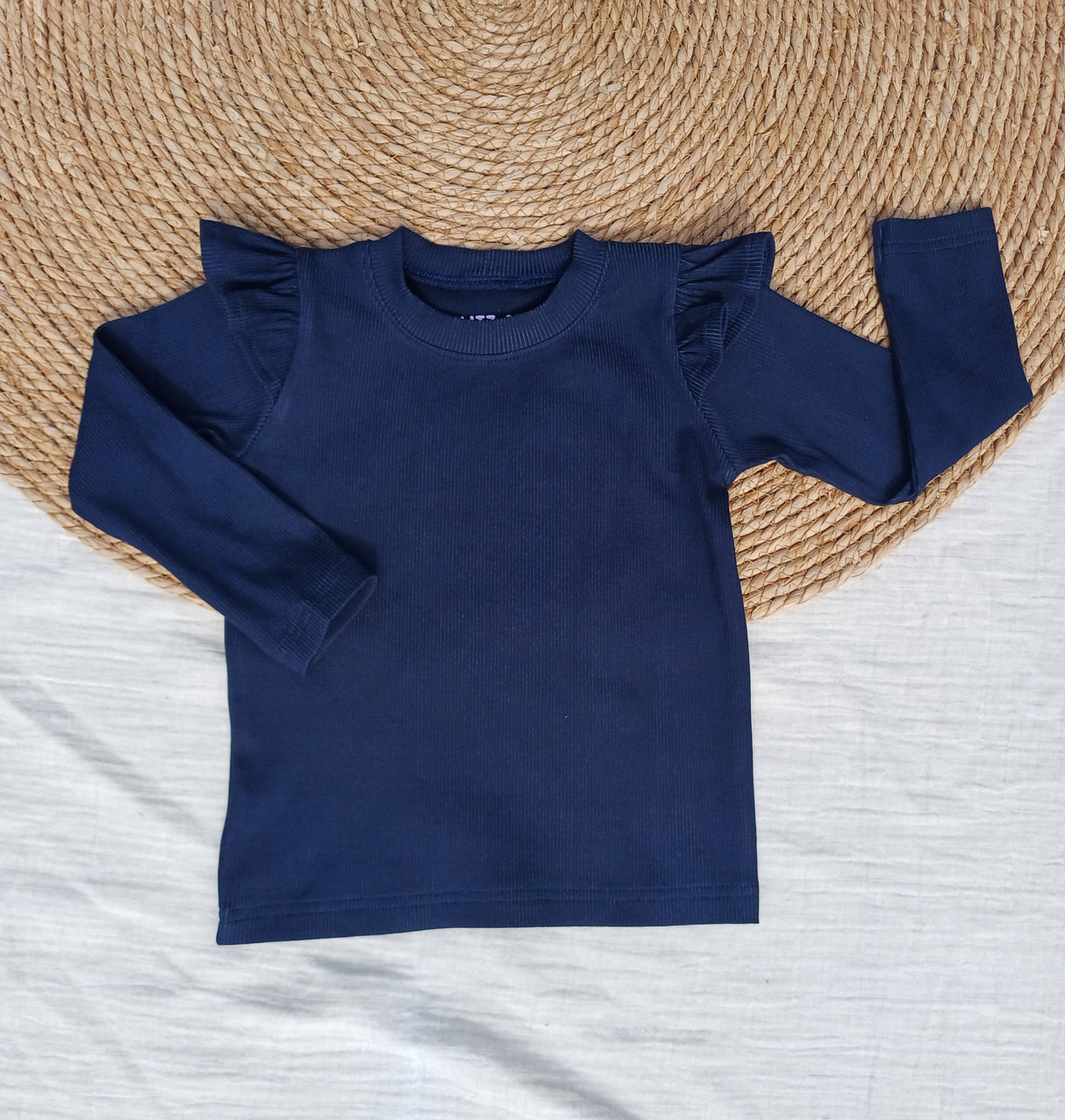 Longsleeve Puck donkerblauw (rib)