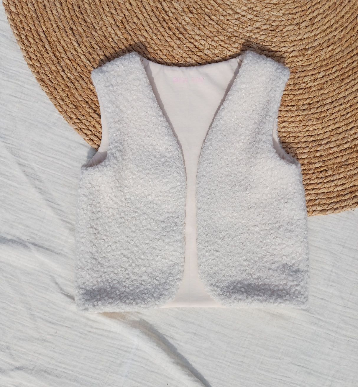 Gilet boucle gekruld naturel
