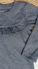 Longsleeve Madeleine ajour donker grijs