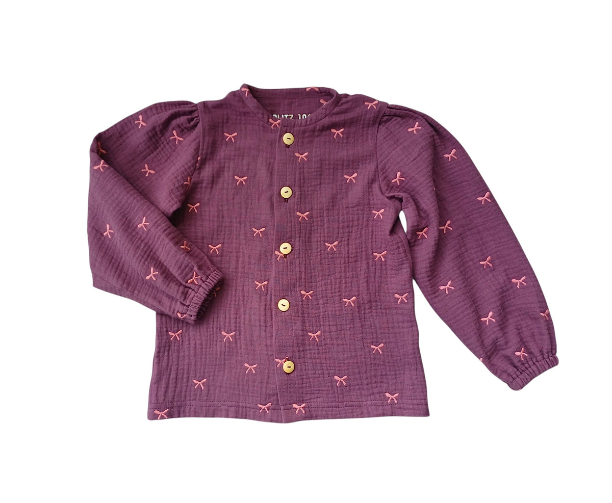 Blouse Fay strikjes burgundy