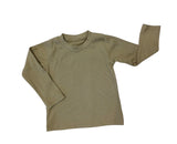 Longsleeve Puck olijfgroen (rib)