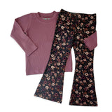 Longsleeve Puck aubergine fijne rib