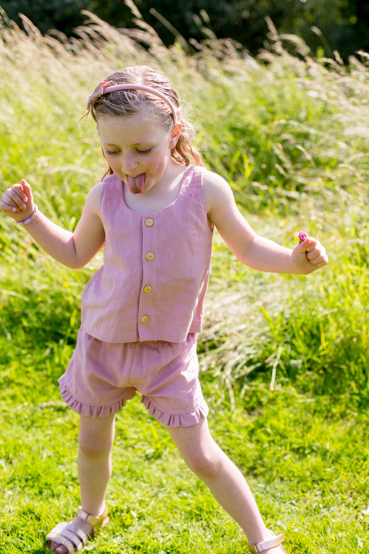 Short Lola linnen in verschillende kleuren/prints