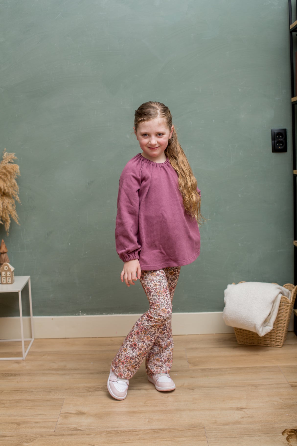 Top Charlotte fijn gebreid berry